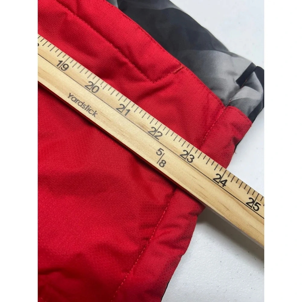 ZeroXposur Boys Red Black Geometric Hooded Ski Jacket Size 10/12 L52028S